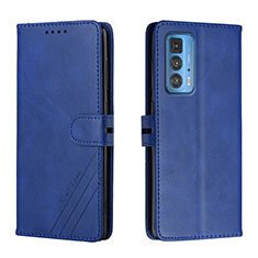 Custodia Portafoglio In Pelle Cover con Supporto L02 per Motorola Moto Edge 20 Pro 5G Blu