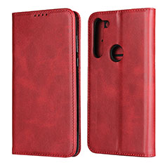 Custodia Portafoglio In Pelle Cover con Supporto L02 per Motorola Moto G8 Power Rosso