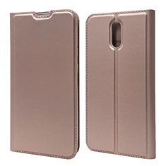 Custodia Portafoglio In Pelle Cover con Supporto L02 per Nokia 2.3 Oro Rosa