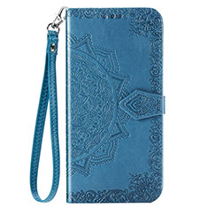 Custodia Portafoglio In Pelle Cover con Supporto L02 per Oppo A8 Cielo Blu