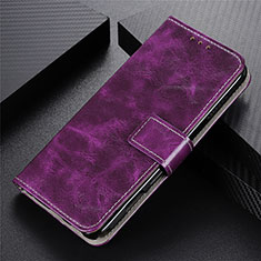 Custodia Portafoglio In Pelle Cover con Supporto L02 per Oppo F17 Pro Viola