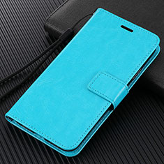 Custodia Portafoglio In Pelle Cover con Supporto L02 per Oppo Find X2 Neo Cielo Blu