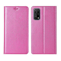 Custodia Portafoglio In Pelle Cover con Supporto L02 per Oppo K7x 5G Rosa