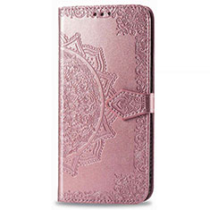 Custodia Portafoglio In Pelle Cover con Supporto L02 per Realme C3 Oro Rosa