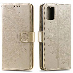 Custodia Portafoglio In Pelle Cover con Supporto L02 per Samsung Galaxy A71 4G A715 Oro