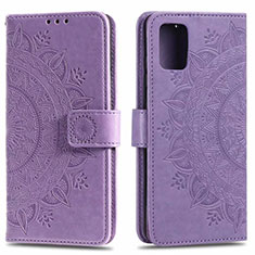 Custodia Portafoglio In Pelle Cover con Supporto L02 per Samsung Galaxy A71 4G A715 Viola