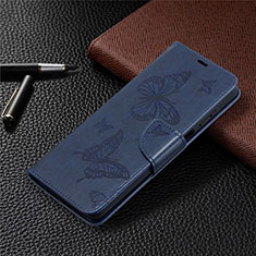 Custodia Portafoglio In Pelle Cover con Supporto L02 per Samsung Galaxy F12 Blu