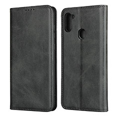 Custodia Portafoglio In Pelle Cover con Supporto L02 per Samsung Galaxy M11 Nero