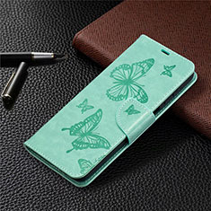 Custodia Portafoglio In Pelle Cover con Supporto L02 per Samsung Galaxy M12 Verde Pastello