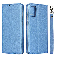 Custodia Portafoglio In Pelle Cover con Supporto L02 per Samsung Galaxy M40S Cielo Blu