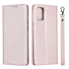 Custodia Portafoglio In Pelle Cover con Supporto L02 per Samsung Galaxy M40S Rosa