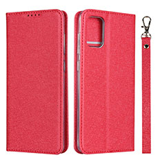 Custodia Portafoglio In Pelle Cover con Supporto L02 per Samsung Galaxy M40S Rosso