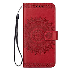 Custodia Portafoglio In Pelle Cover con Supporto L02 per Samsung Galaxy S20 5G Rosso