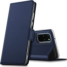 Custodia Portafoglio In Pelle Cover con Supporto L02 per Samsung Galaxy S20 Plus Blu