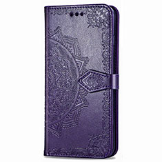 Custodia Portafoglio In Pelle Cover con Supporto L02 per Samsung Galaxy XCover Pro Viola