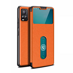 Custodia Portafoglio In Pelle Cover con Supporto L02 per Vivo V20 Pro 5G Arancione