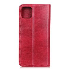 Custodia Portafoglio In Pelle Cover con Supporto L02 per Xiaomi Mi 10 Lite Rosso