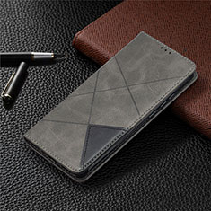 Custodia Portafoglio In Pelle Cover con Supporto L02 per Xiaomi Redmi 10A 4G Grigio