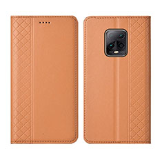 Custodia Portafoglio In Pelle Cover con Supporto L02 per Xiaomi Redmi 10X 5G Arancione