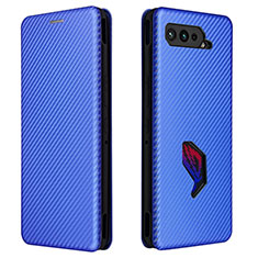 Custodia Portafoglio In Pelle Cover con Supporto L02Z per Asus ROG Phone 5 ZS673KS Blu