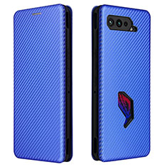 Custodia Portafoglio In Pelle Cover con Supporto L02Z per Asus ROG Phone 5s Blu