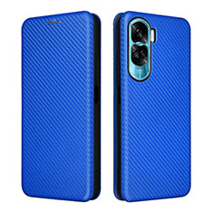 Custodia Portafoglio In Pelle Cover con Supporto L02Z per Huawei Honor 90 Lite 5G Blu