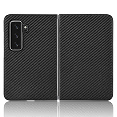 Custodia Portafoglio In Pelle Cover con Supporto L02Z per Microsoft Surface Duo 2 Nero