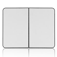 Custodia Portafoglio In Pelle Cover con Supporto L02Z per Microsoft Surface Duo Bianco