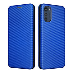 Custodia Portafoglio In Pelle Cover con Supporto L02Z per Motorola Moto E32s Blu