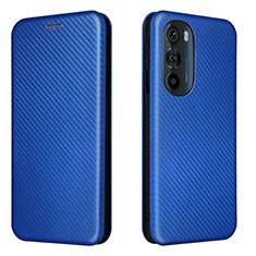 Custodia Portafoglio In Pelle Cover con Supporto L02Z per Motorola Moto Edge X30 5G Blu