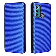 Custodia Portafoglio In Pelle Cover con Supporto L02Z per Motorola Moto G40 Fusion Blu