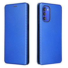 Custodia Portafoglio In Pelle Cover con Supporto L02Z per Motorola Moto G51 5G Blu