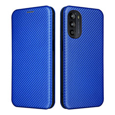 Custodia Portafoglio In Pelle Cover con Supporto L02Z per Motorola MOTO G52 Blu