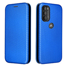 Custodia Portafoglio In Pelle Cover con Supporto L02Z per Motorola Moto G71 5G Blu