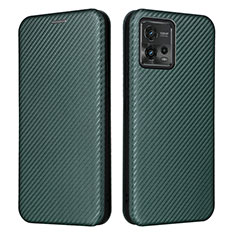 Custodia Portafoglio In Pelle Cover con Supporto L02Z per Motorola Moto G72 Verde
