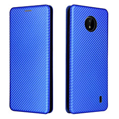 Custodia Portafoglio In Pelle Cover con Supporto L02Z per Nokia C10 Blu