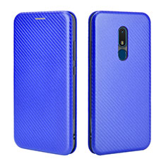 Custodia Portafoglio In Pelle Cover con Supporto L02Z per Nokia C3 Blu