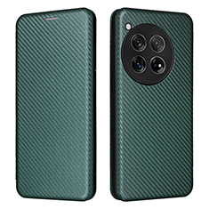 Custodia Portafoglio In Pelle Cover con Supporto L02Z per OnePlus 12R 5G Verde