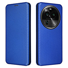 Custodia Portafoglio In Pelle Cover con Supporto L02Z per Oppo Find X6 5G Blu