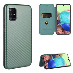 Custodia Portafoglio In Pelle Cover con Supporto L02Z per Samsung Galaxy A51 4G Verde