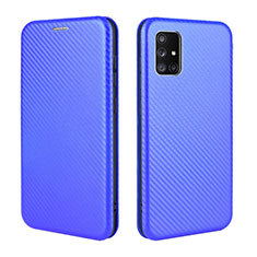 Custodia Portafoglio In Pelle Cover con Supporto L02Z per Samsung Galaxy A71 5G Blu