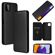 Custodia Portafoglio In Pelle Cover con Supporto L02Z per Samsung Galaxy F42 5G Nero