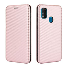 Custodia Portafoglio In Pelle Cover con Supporto L02Z per Samsung Galaxy M21 Oro Rosa