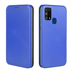 Custodia Portafoglio In Pelle Cover con Supporto L02Z per Samsung Galaxy M31 Blu