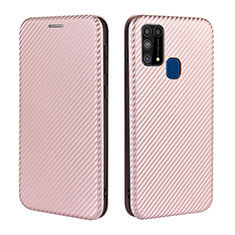 Custodia Portafoglio In Pelle Cover con Supporto L02Z per Samsung Galaxy M31 Oro Rosa