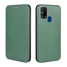 Custodia Portafoglio In Pelle Cover con Supporto L02Z per Samsung Galaxy M31 Prime Edition Verde