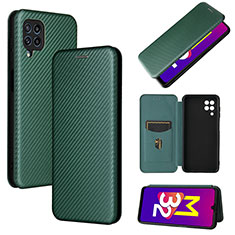 Custodia Portafoglio In Pelle Cover con Supporto L02Z per Samsung Galaxy M32 4G Verde
