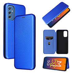 Custodia Portafoglio In Pelle Cover con Supporto L02Z per Samsung Galaxy M52 5G Blu