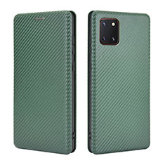 Custodia Portafoglio In Pelle Cover con Supporto L02Z per Samsung Galaxy M60s Verde