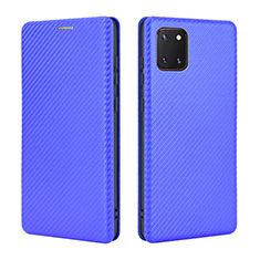 Custodia Portafoglio In Pelle Cover con Supporto L02Z per Samsung Galaxy Note 10 Lite Blu